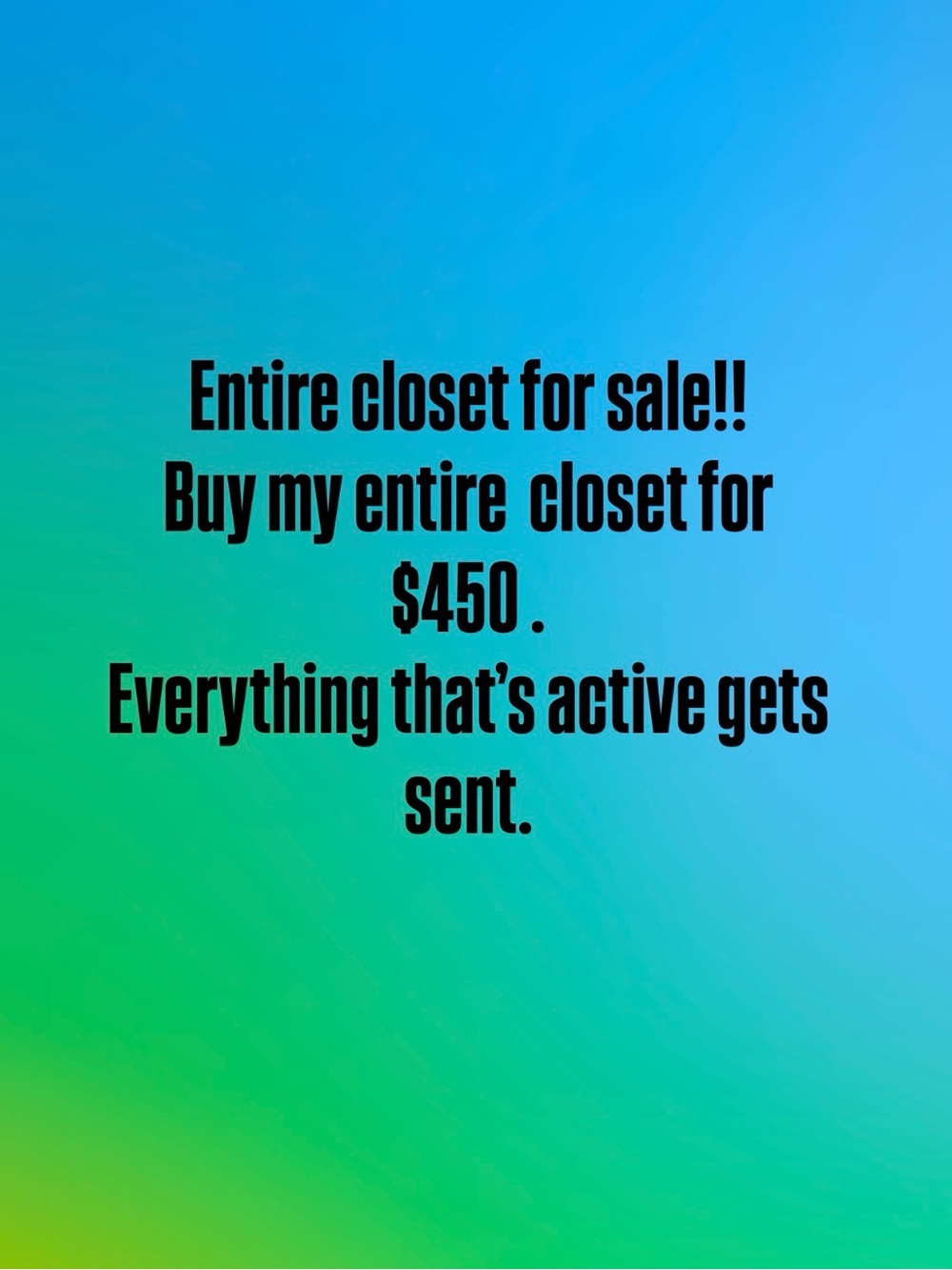 Entire Closet - $450 OBO